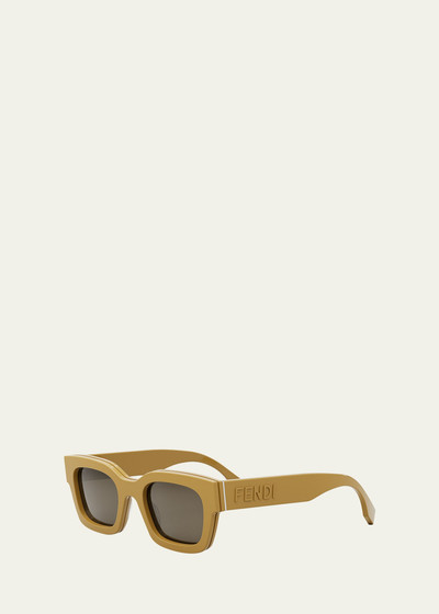 FENDI Men's Signature Oval Logo Sunglasses outlook