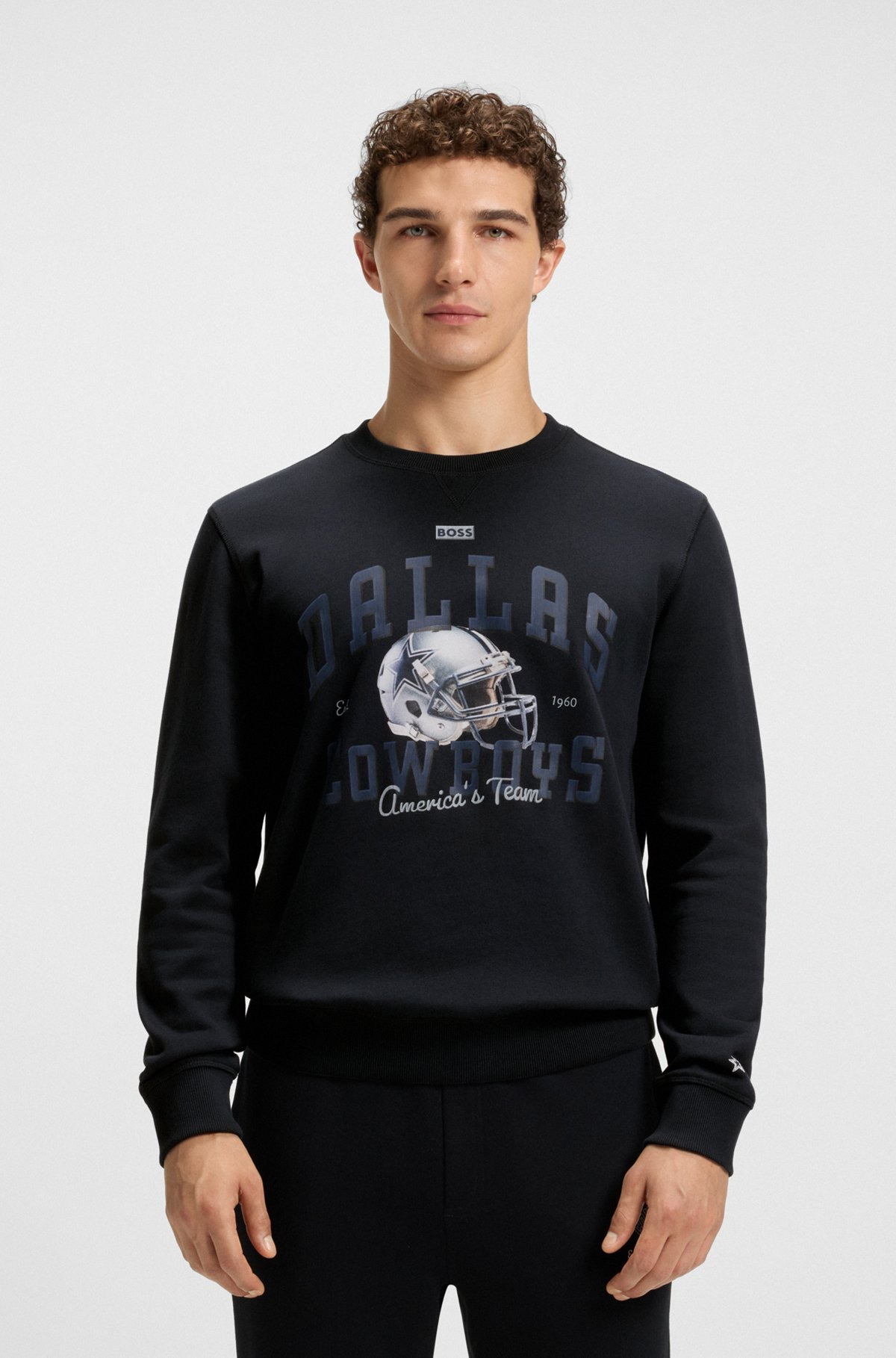 BOSS X DALLAS COWBOYS SWEATSHIRT WITH HELMET GRAPHIC - 2