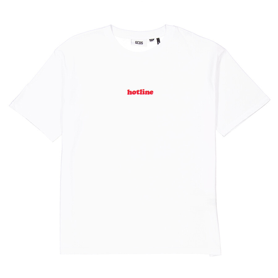 GCDS Hotline Embroidered Cotton T-Shirt - 5