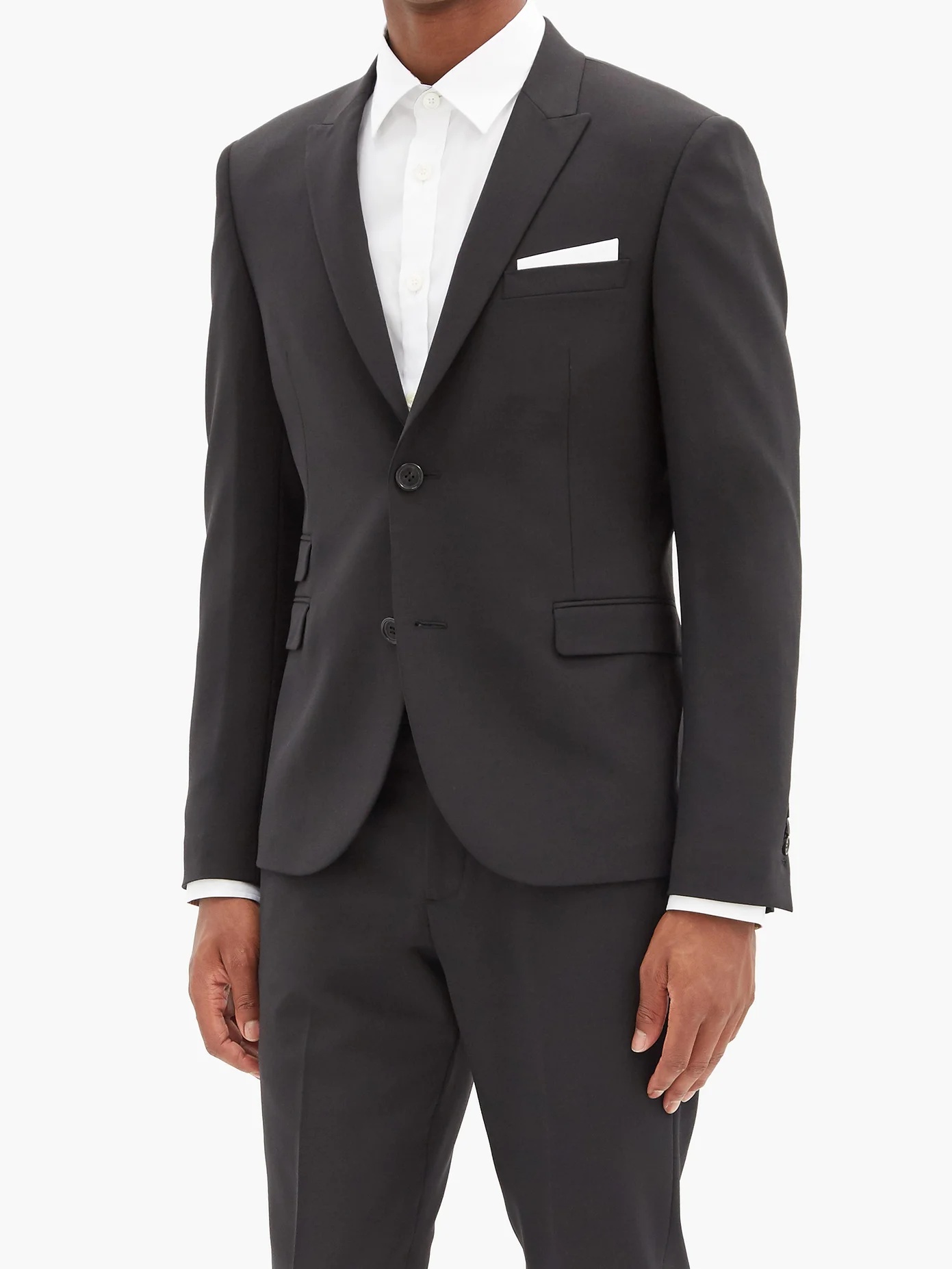 Travel slim-fit gabardine two-piece suit - 6