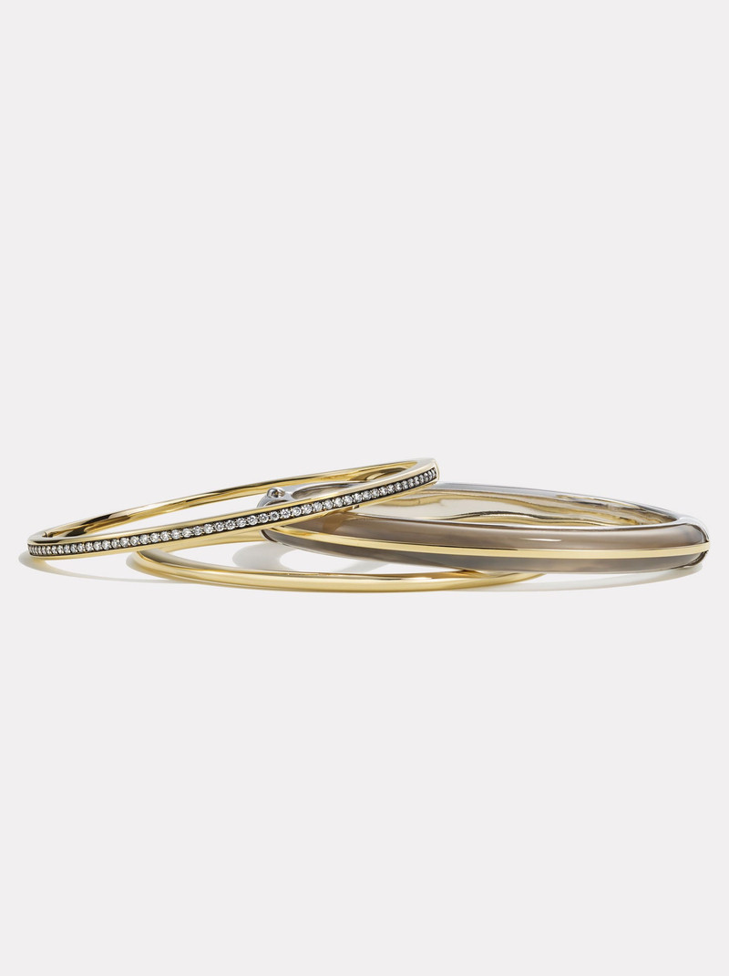 Classic Bangle Stack | Grey Agate 1