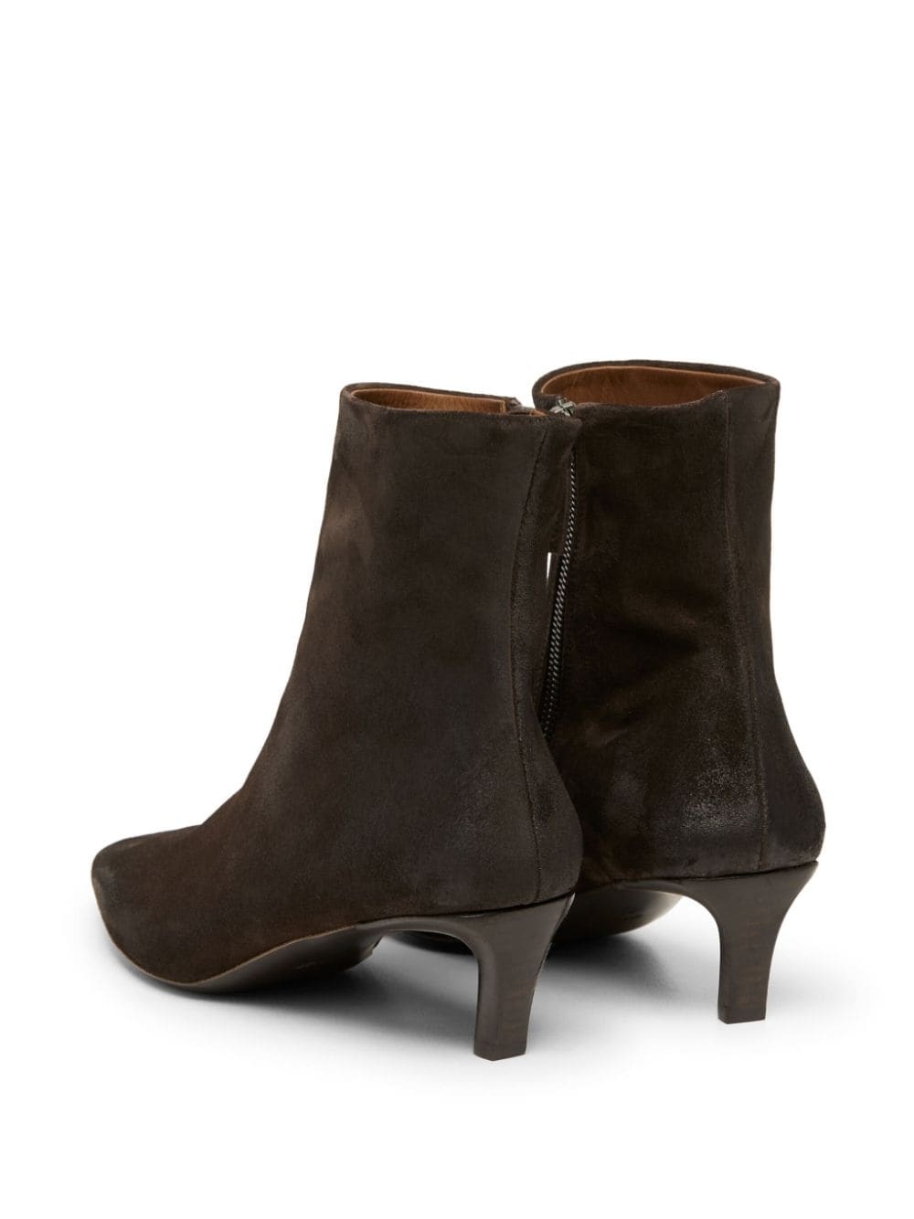pointed-toe suede ankle boots - 3
