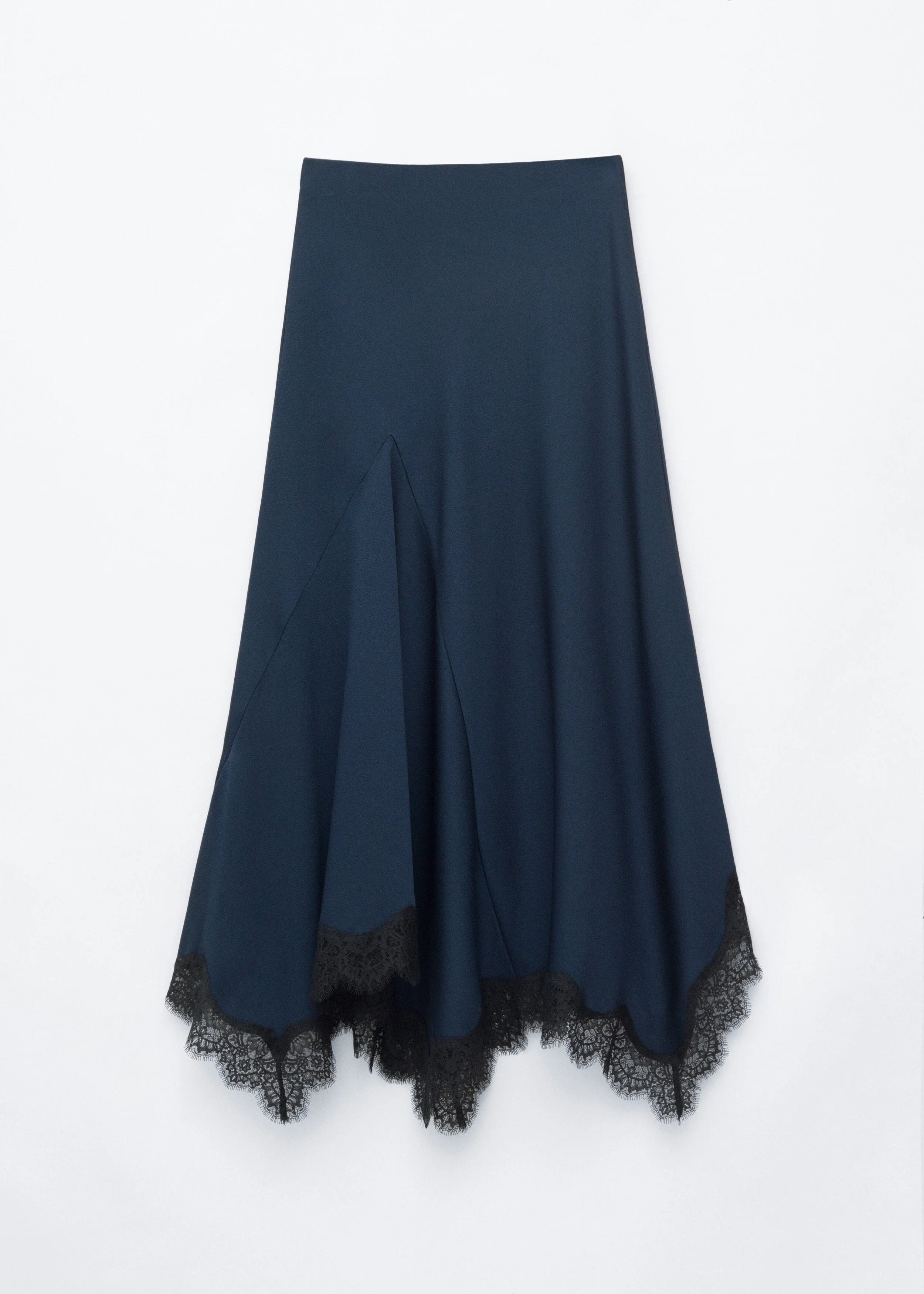 Lace-Detail Long Skirt - 1