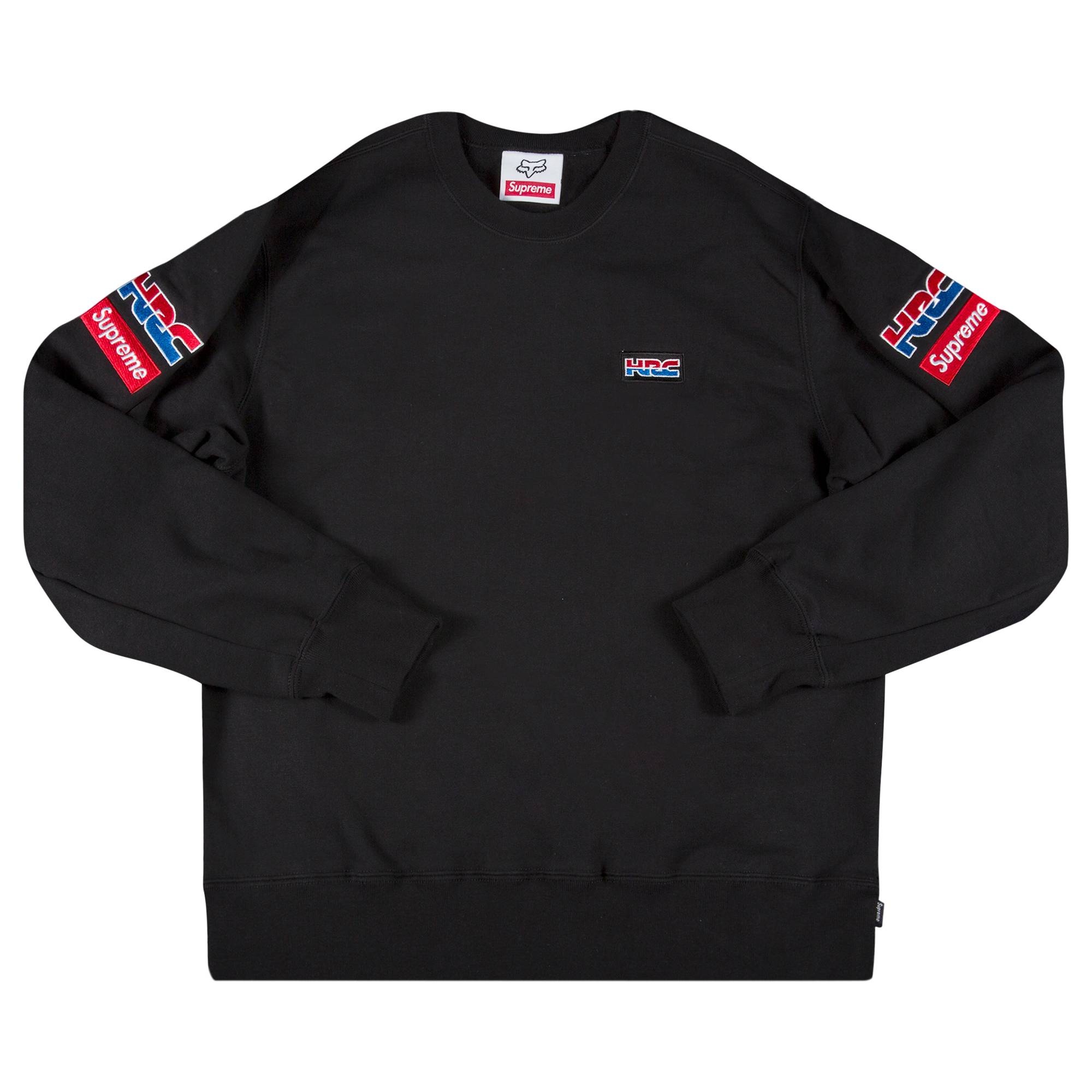 Supreme x Honda Fox Racing Crewneck 'Black' - 1