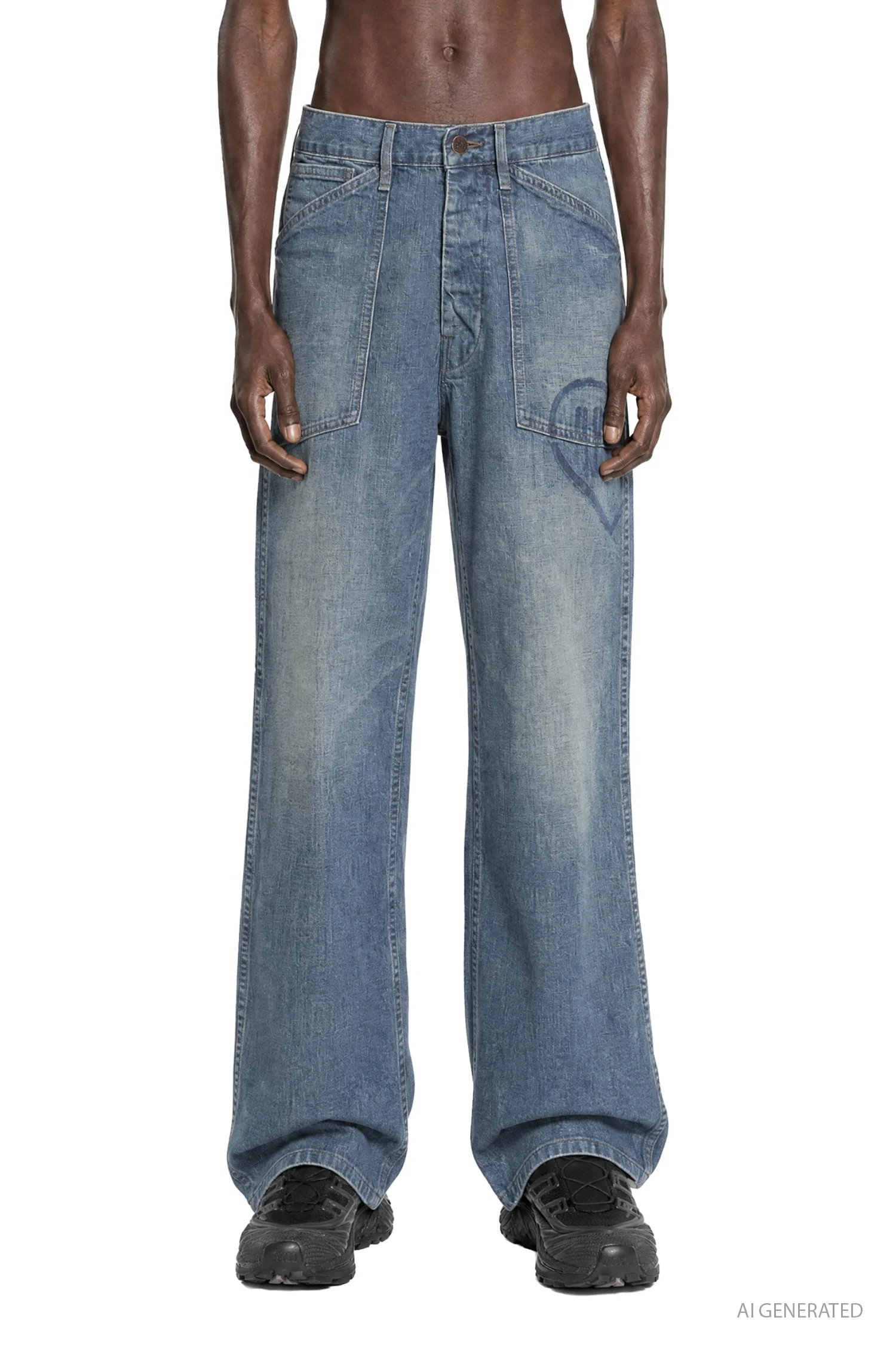 Baggy Denim Pants - 1