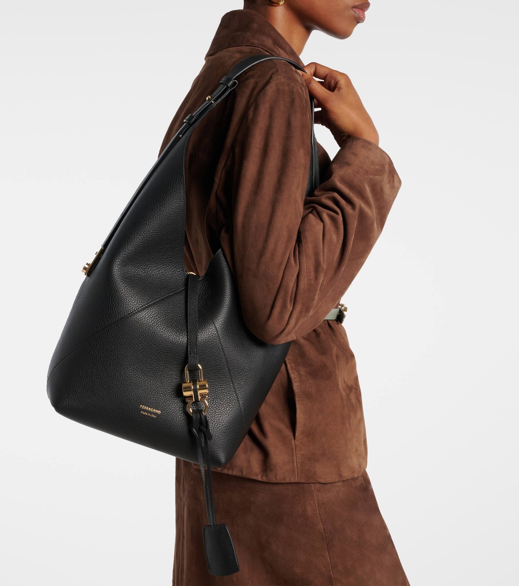 Origami Medium leather tote bag - 2