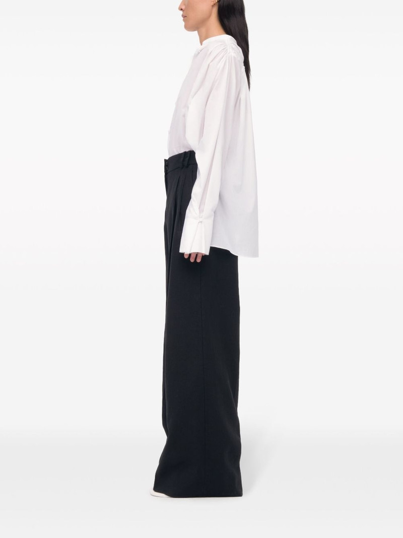 organic-cotton gathered voile blouse 3