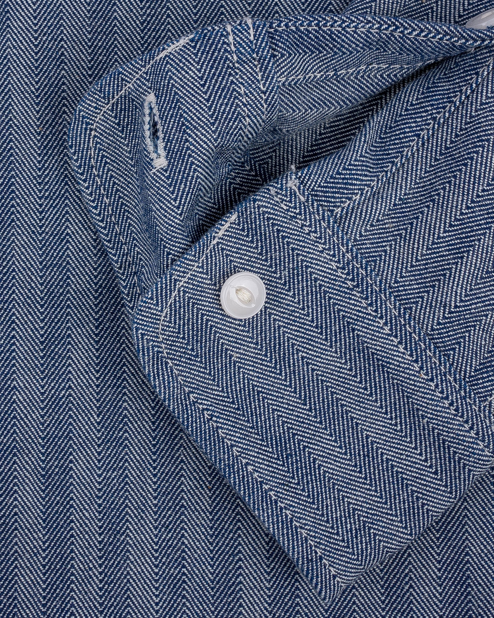 IHSH-308-IND 12oz Herringbone Work Shirt - Indigo - 11