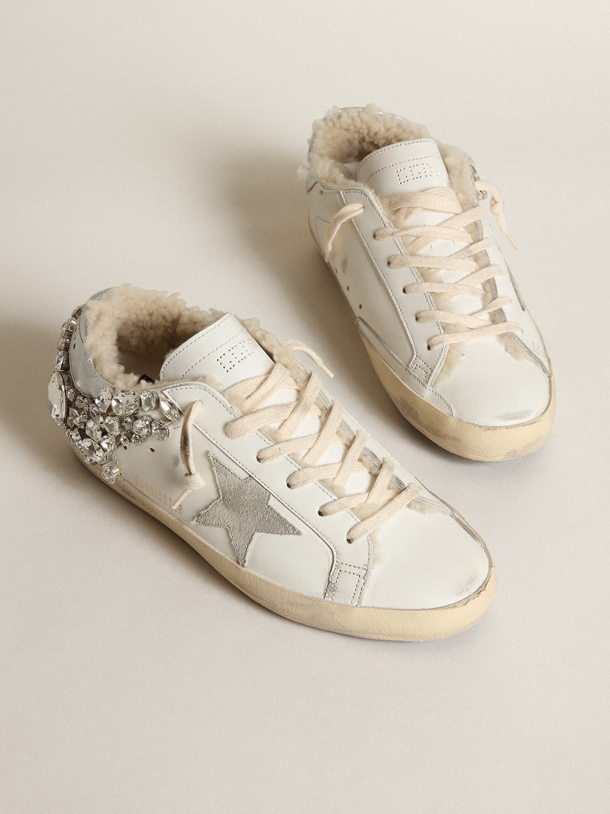 Super-Star sneakers with shearling lining and decorative crystals - 2