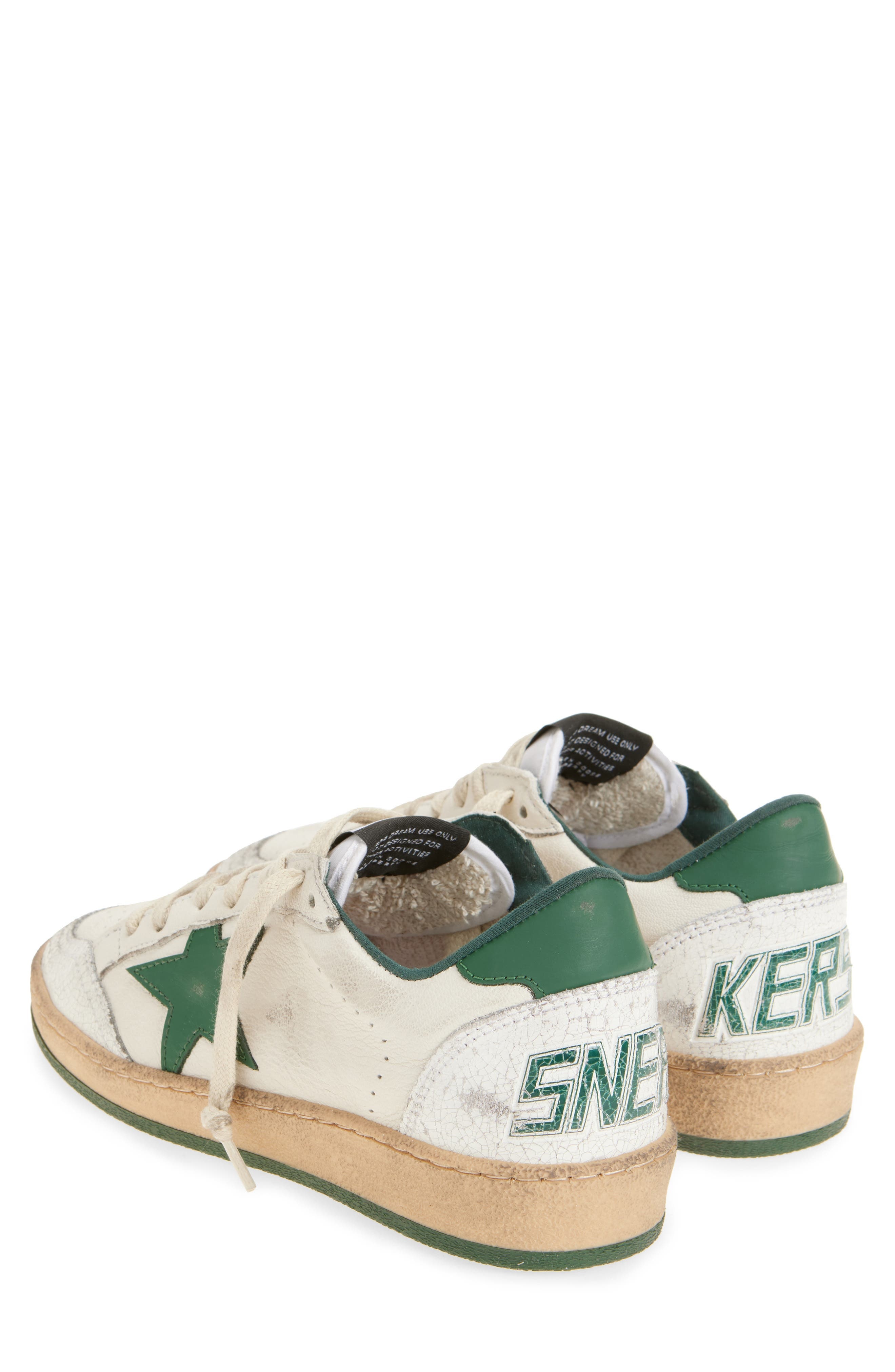 Golden Goose Ball Star Sneaker in White/Green at Nordstrom - 2