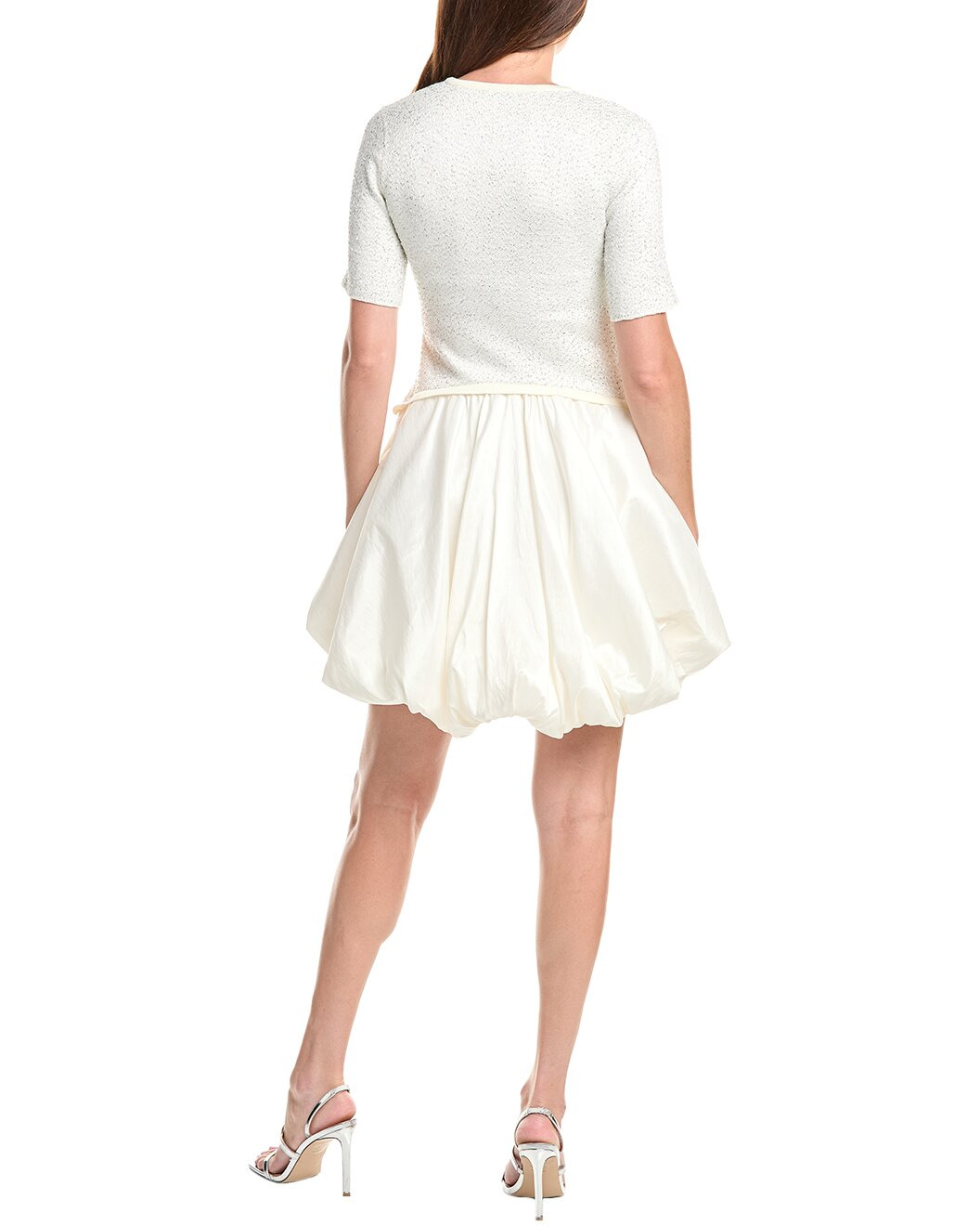 SIMKHAI Kenz Knit Combo Ruffle Mini Dress - 2