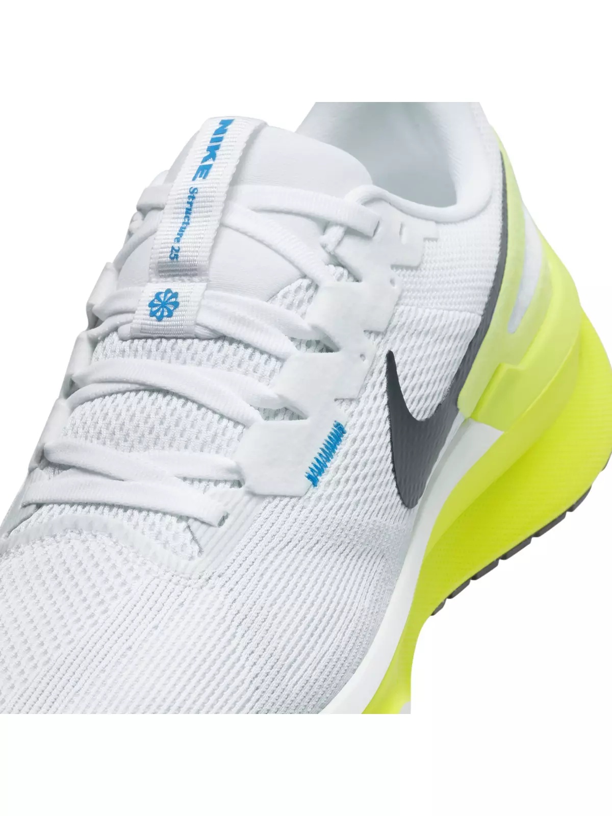 Structure 25 "White/Cyber/Photo Blue/Black" Men's Running Shoe - 7