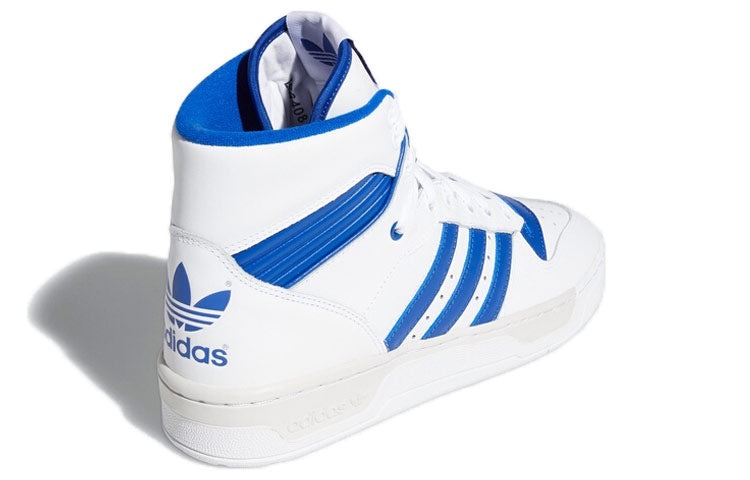 adidas originals Rivalry Retro High Top Skate Shoes White Blue EF6408 - 4