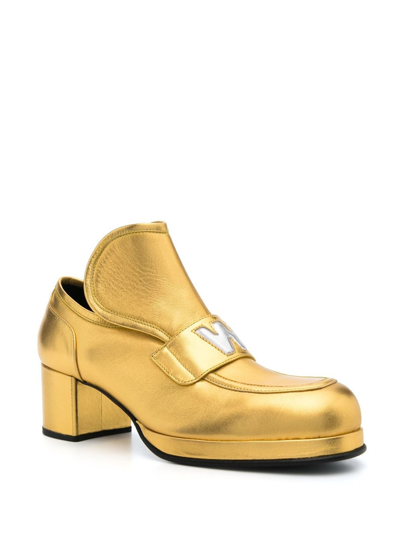 Walter Van Beirendonck Love 65mm mid-block-heel loafers outlook