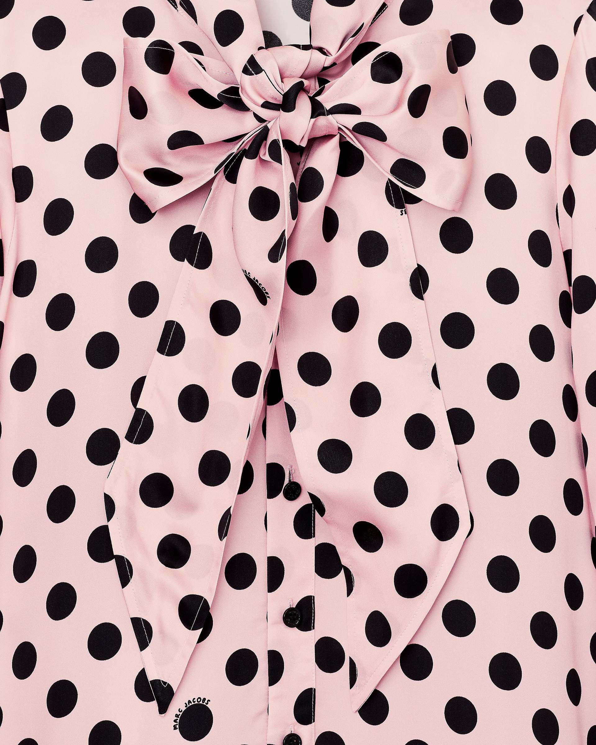 DOTS BOW PLEATED DRESS - 6