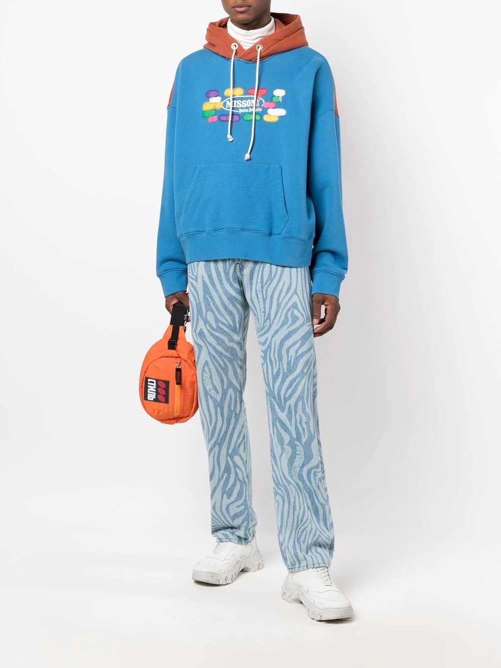 x Missoni logo-print drawstring hoodie - 2