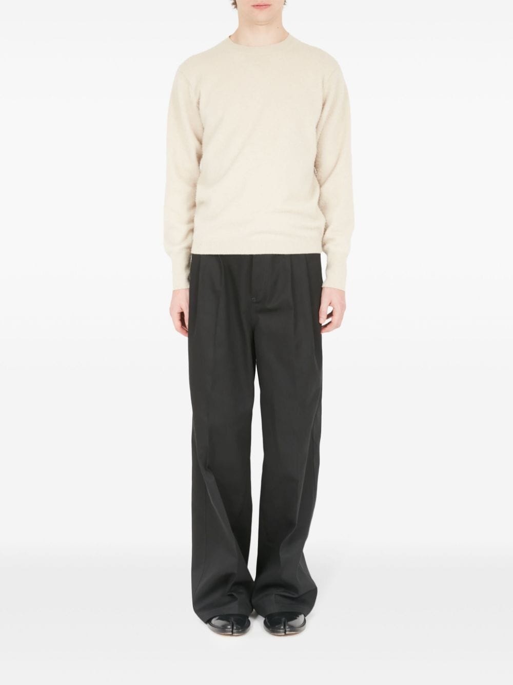 crew-neck cashmere-cotton jumper - 2