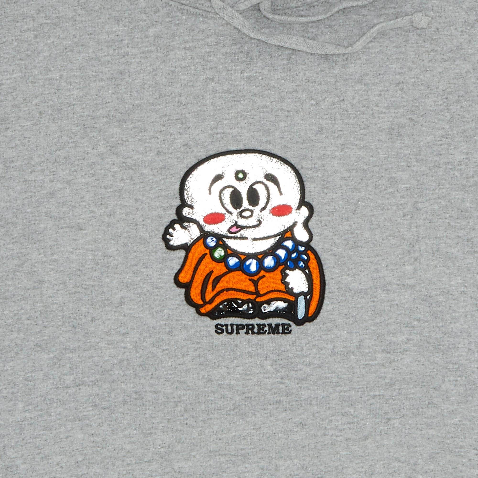 Supreme AOI Buddha Hooded Sweatshirt 'Heather Grey' - 2