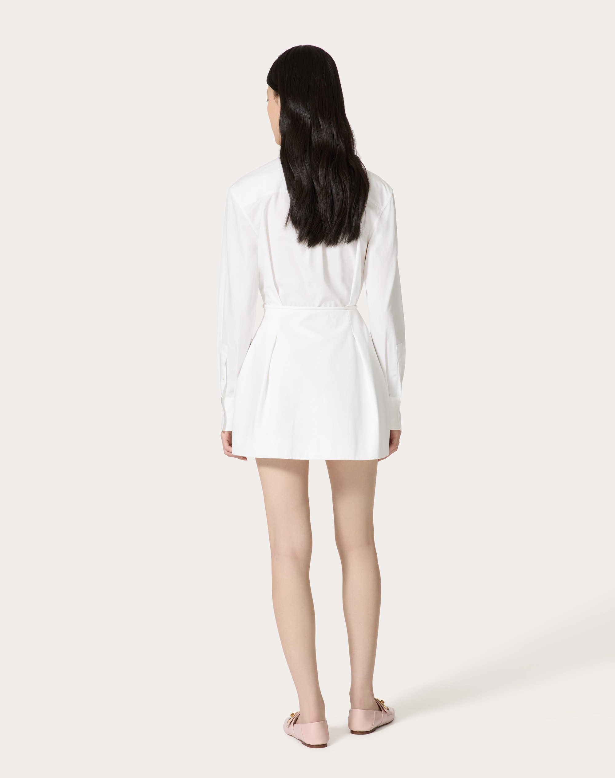 COMPACT POPELINE SHORT DRESS - 4