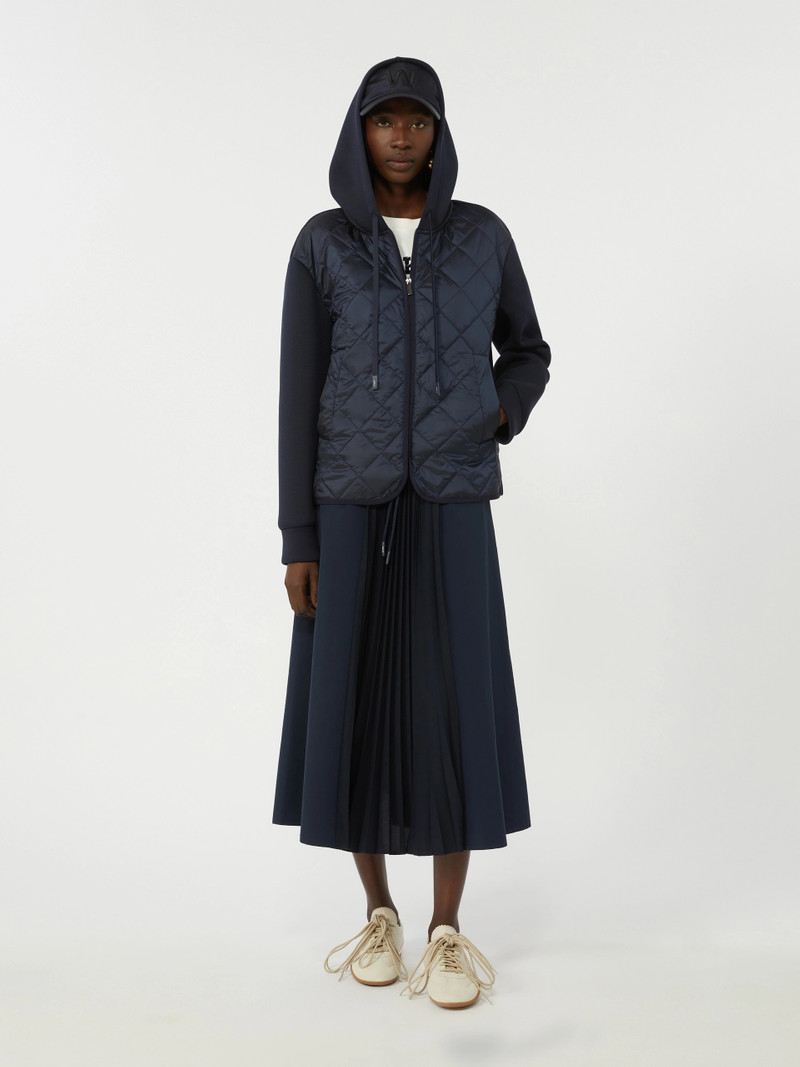 FOLK Technical fabric and jersey skirt - NAVY 7