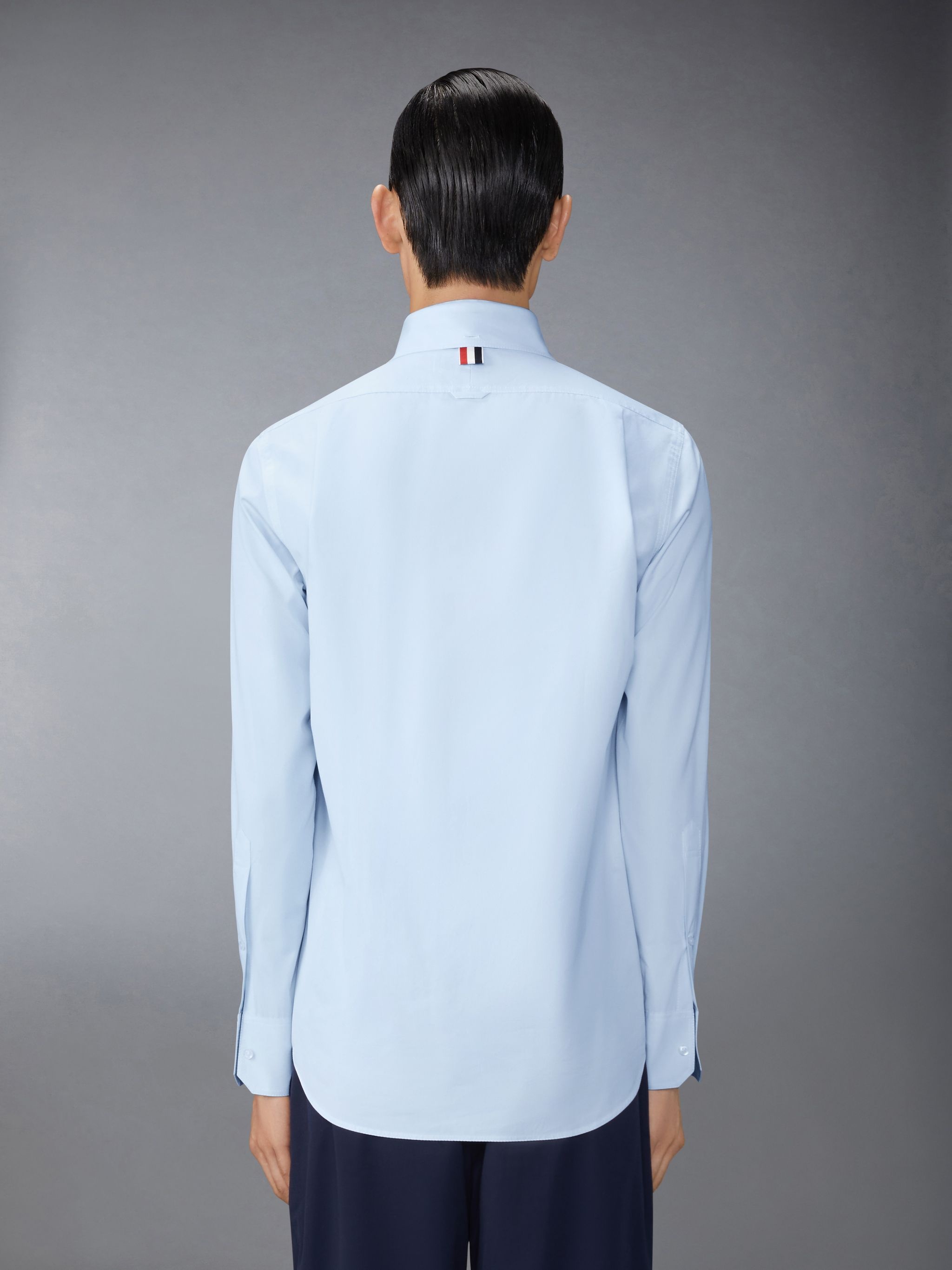 pointed-collar cotton shirt - 3