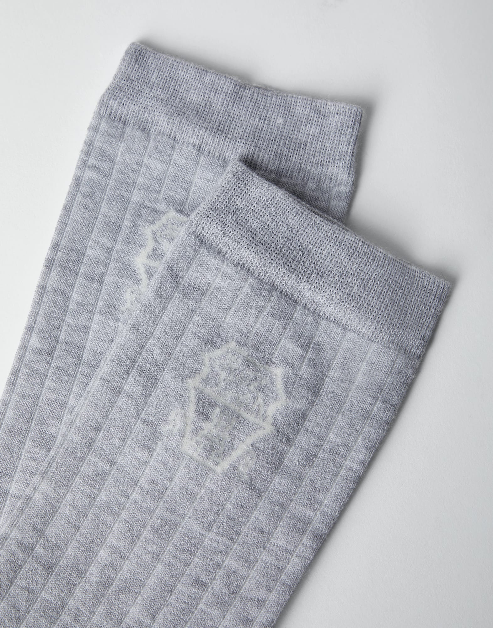 Cotton chalk stripe effect socks with logo - 2