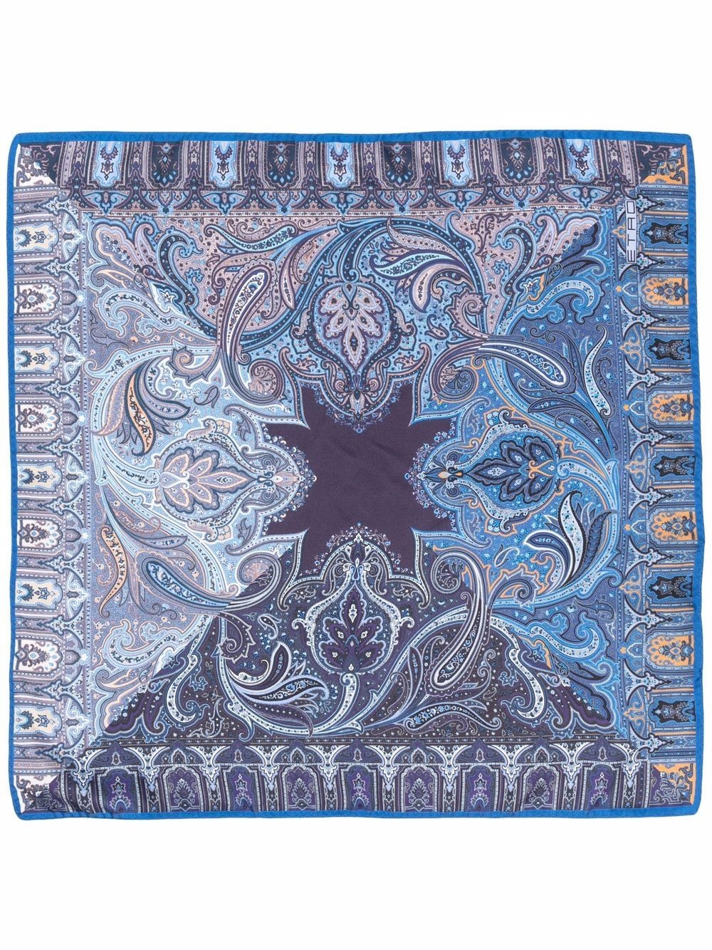 paisley-pattern print silk scarf - 3