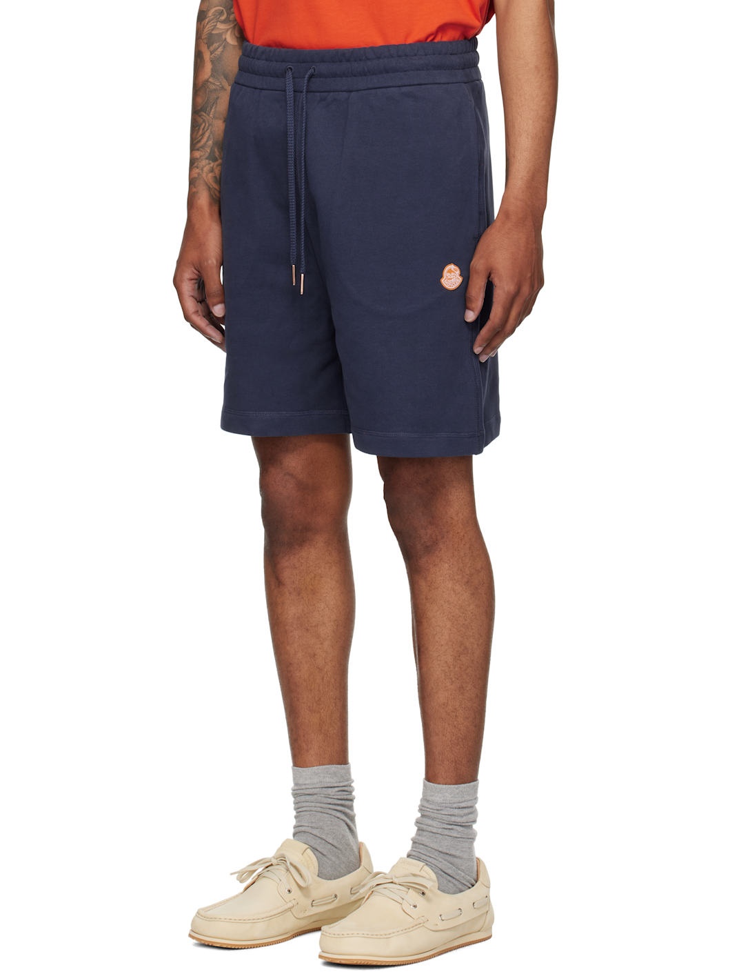 Moncler x Gilga Farm Navy Drawstring Shorts - 4