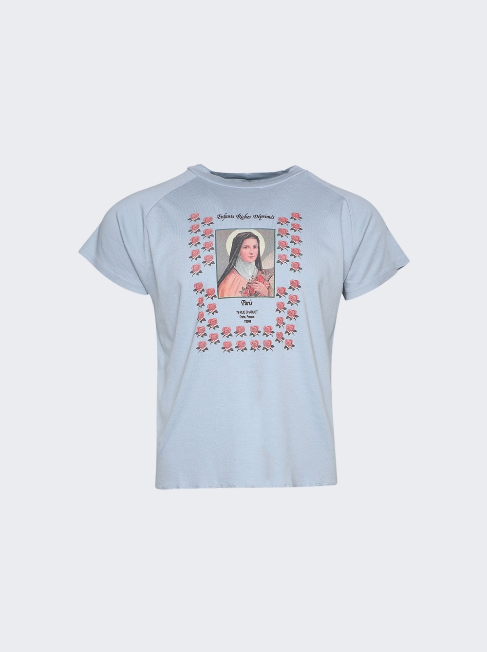 Marche De Roses Raglan T-Shirt Sky Blue - 1
