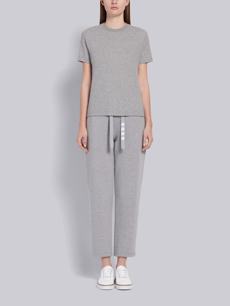 Light Grey High Twisted Rib Side Insert 4-Bar T-shirt 4