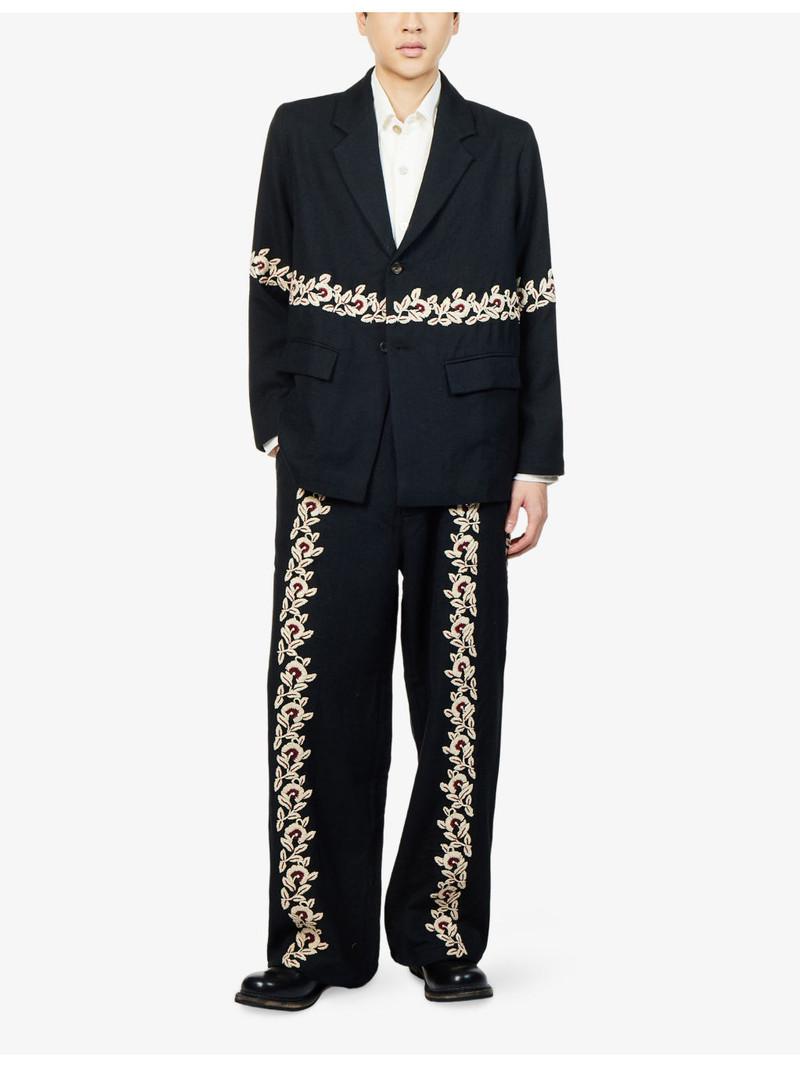 KARTIK RESEARCH Hand-Embroidered Wool Blazer outlook