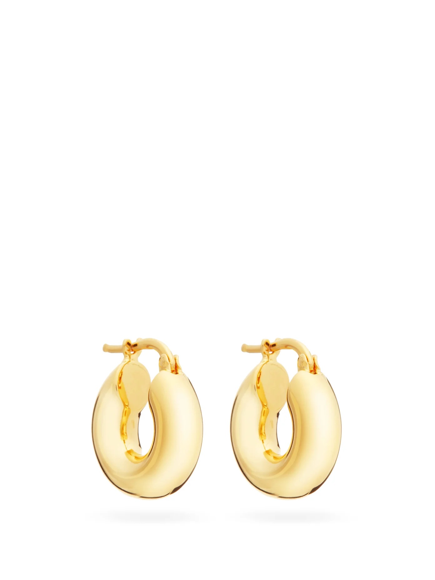 Small thick hoop earrings - 1