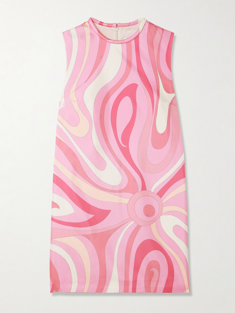 Printed Silk-twill Mini Dress 1