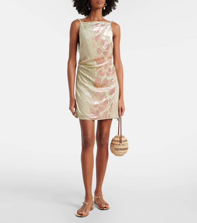 SIR. Ventura floral velvet and mesh minidress outlook