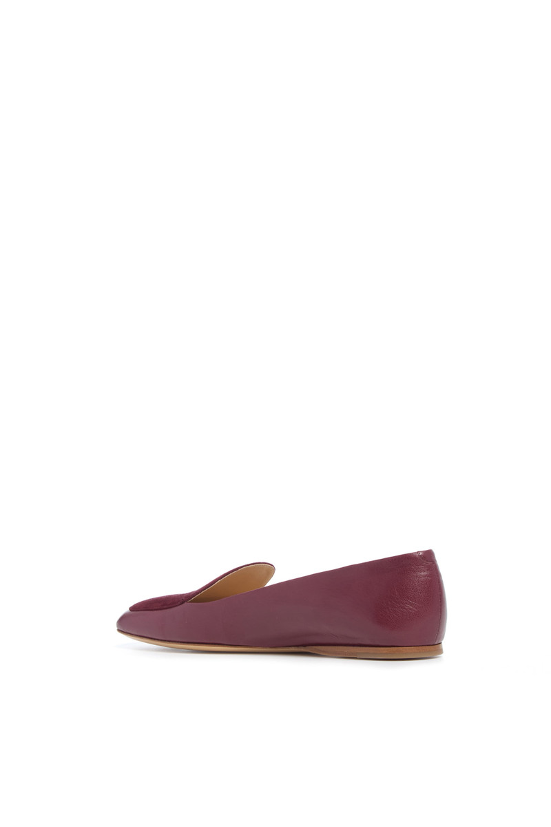 GABRIELA HEARST Aveda Flat Loafer in Bordeaux Leather & Suede outlook