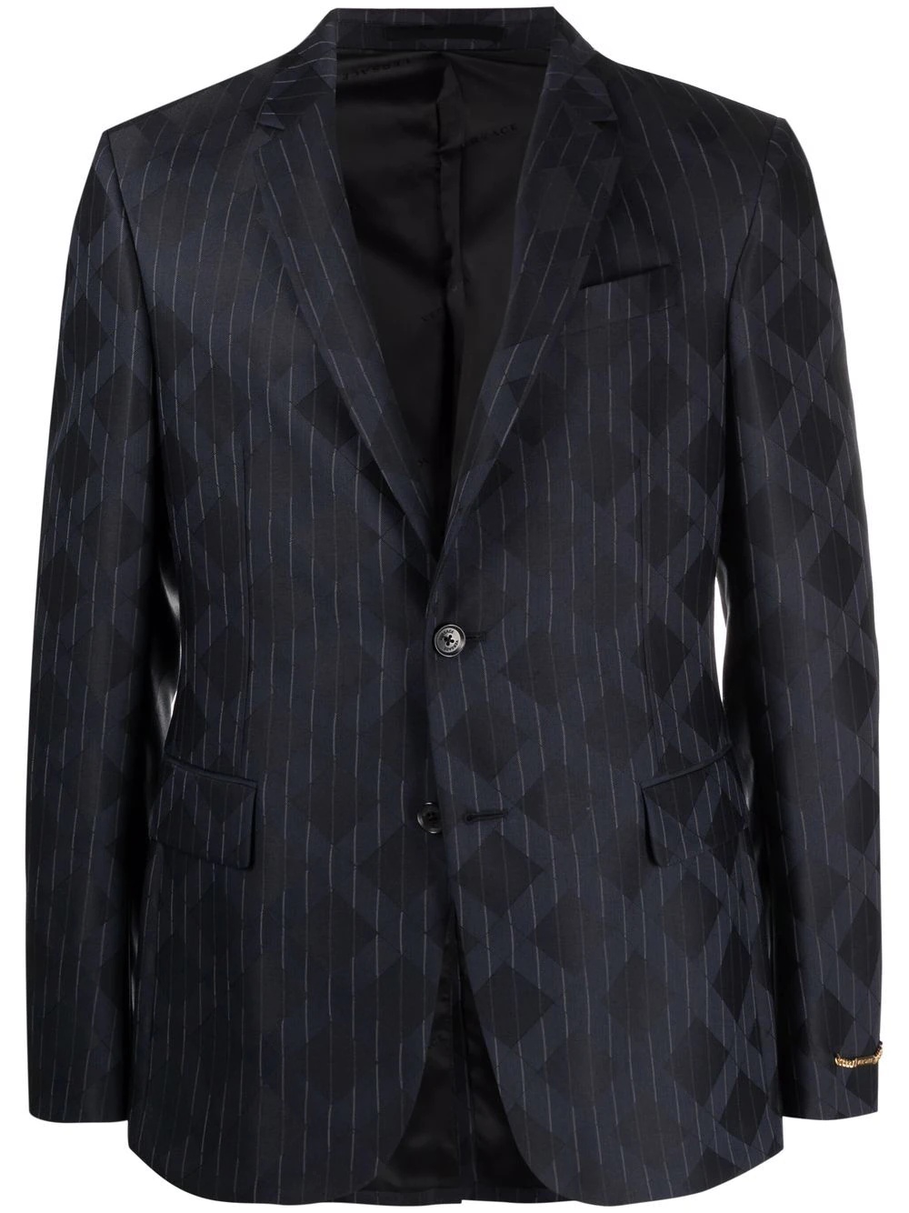 diamond pinstriped blazer - 1