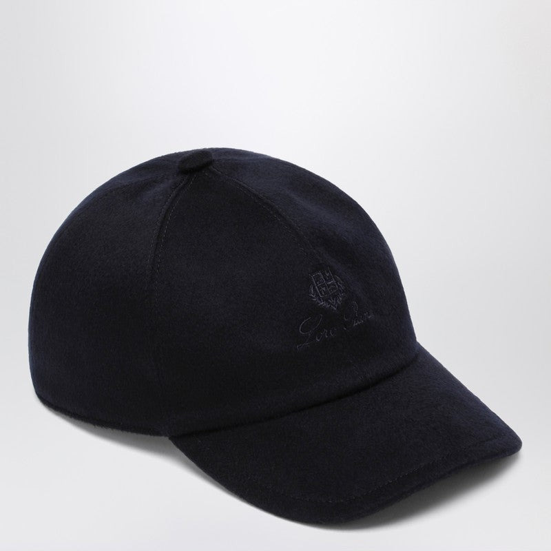 Loro Piana Navy Blue Cashmere Beanie Men - 2