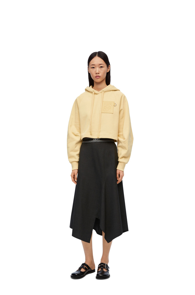 Loewe Cropped hoodie in cotton outlook