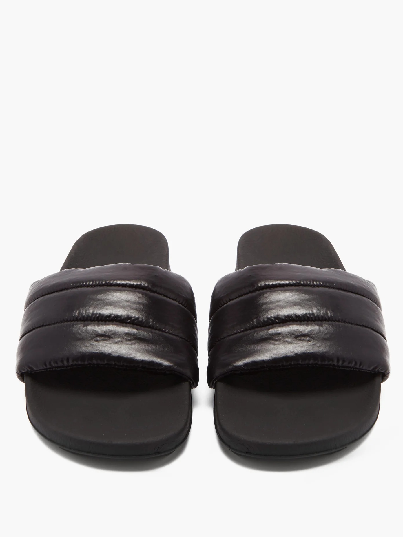 Quilted-strap rubber slides - 5