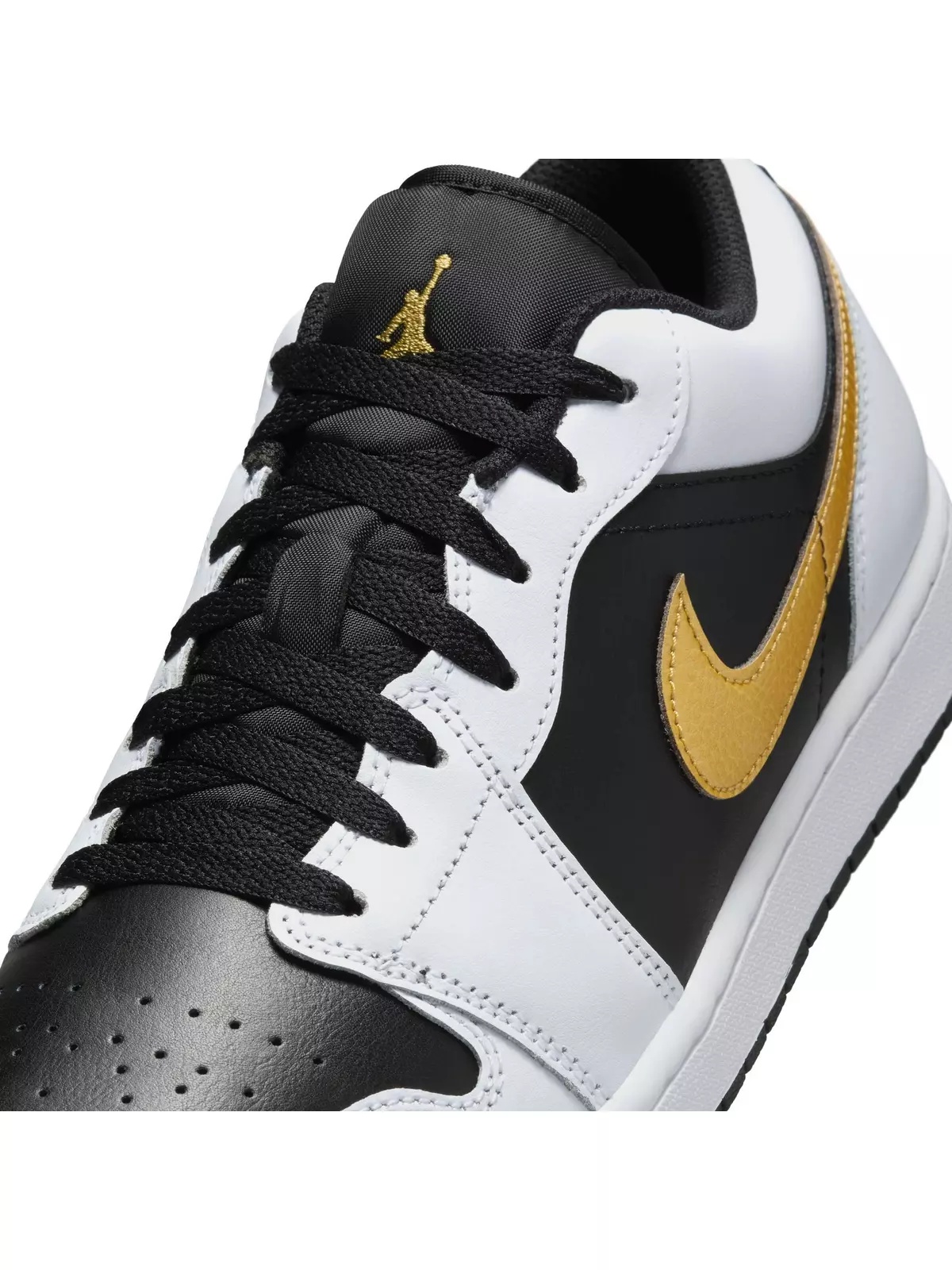 1 Low "White/Metallic Gold/Black" Men's Shoe - 10
