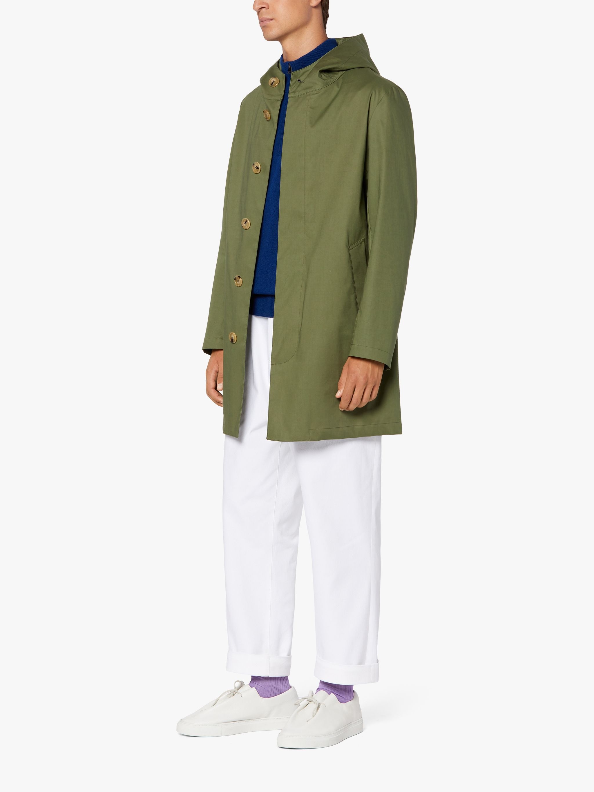 CHRYSTON SHORT GREEN RAINTEC COTTON HOODED COAT | GMC-112 - 4