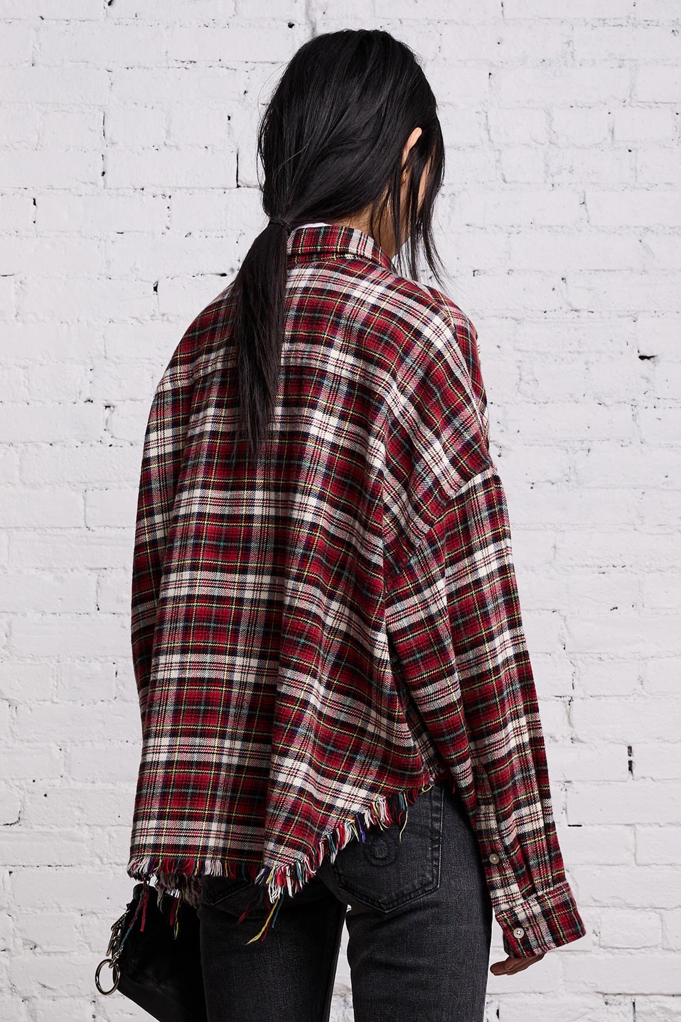 CROPPED DROP NECK - RED AND ECRU - 5