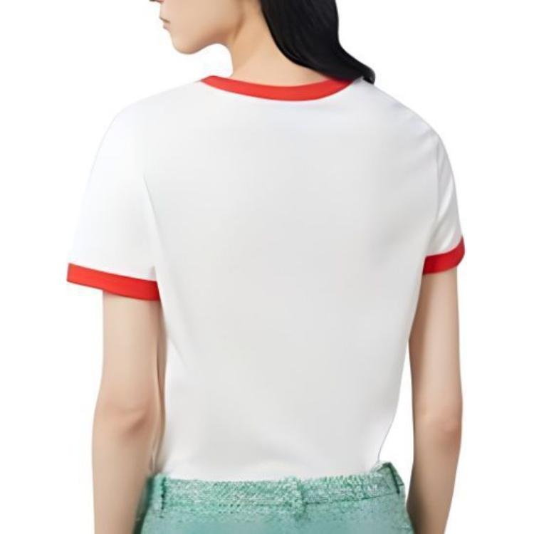 (WMNS) Gucci Cotton Jersey Printed T-Shirt 'Off White' 723566-XJF74-9095 - 3