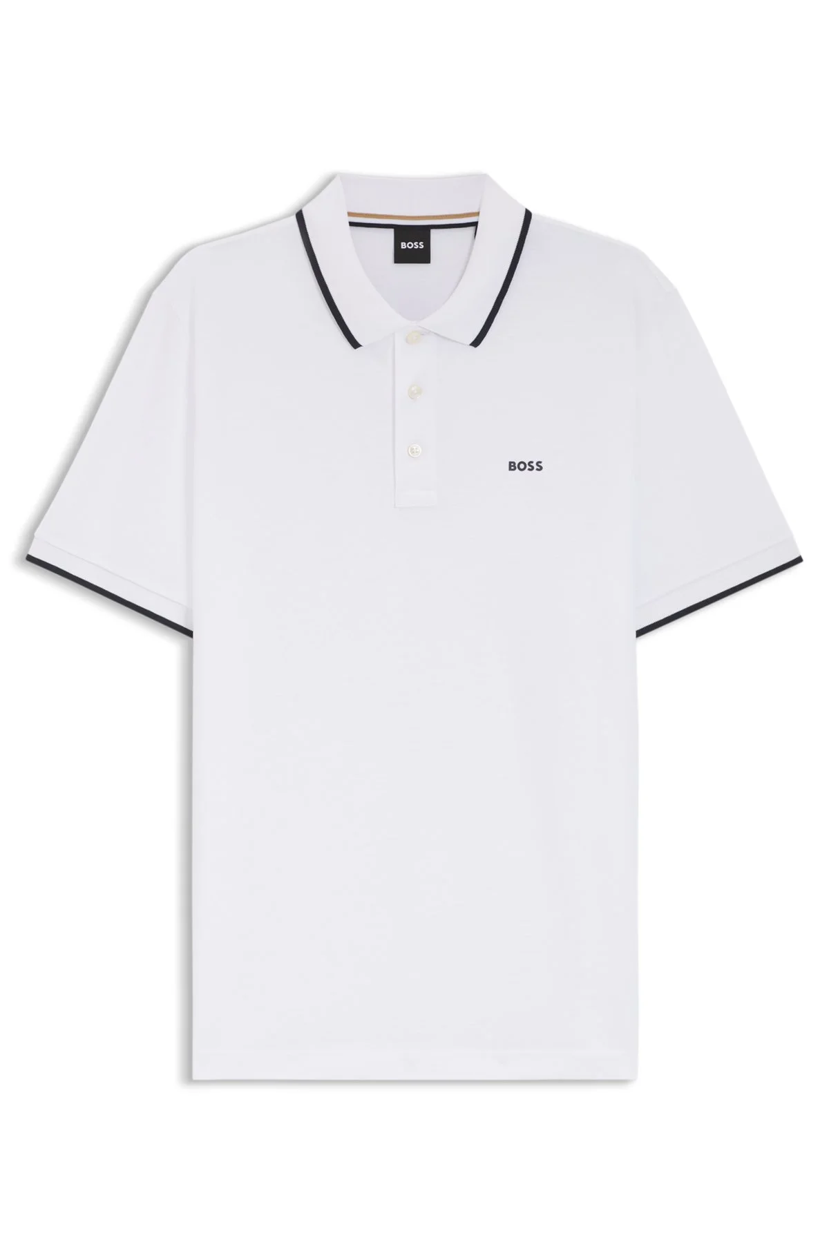 COTTON-PIQUÉ POLO SHIRT WITH LOGO DETAIL - 1