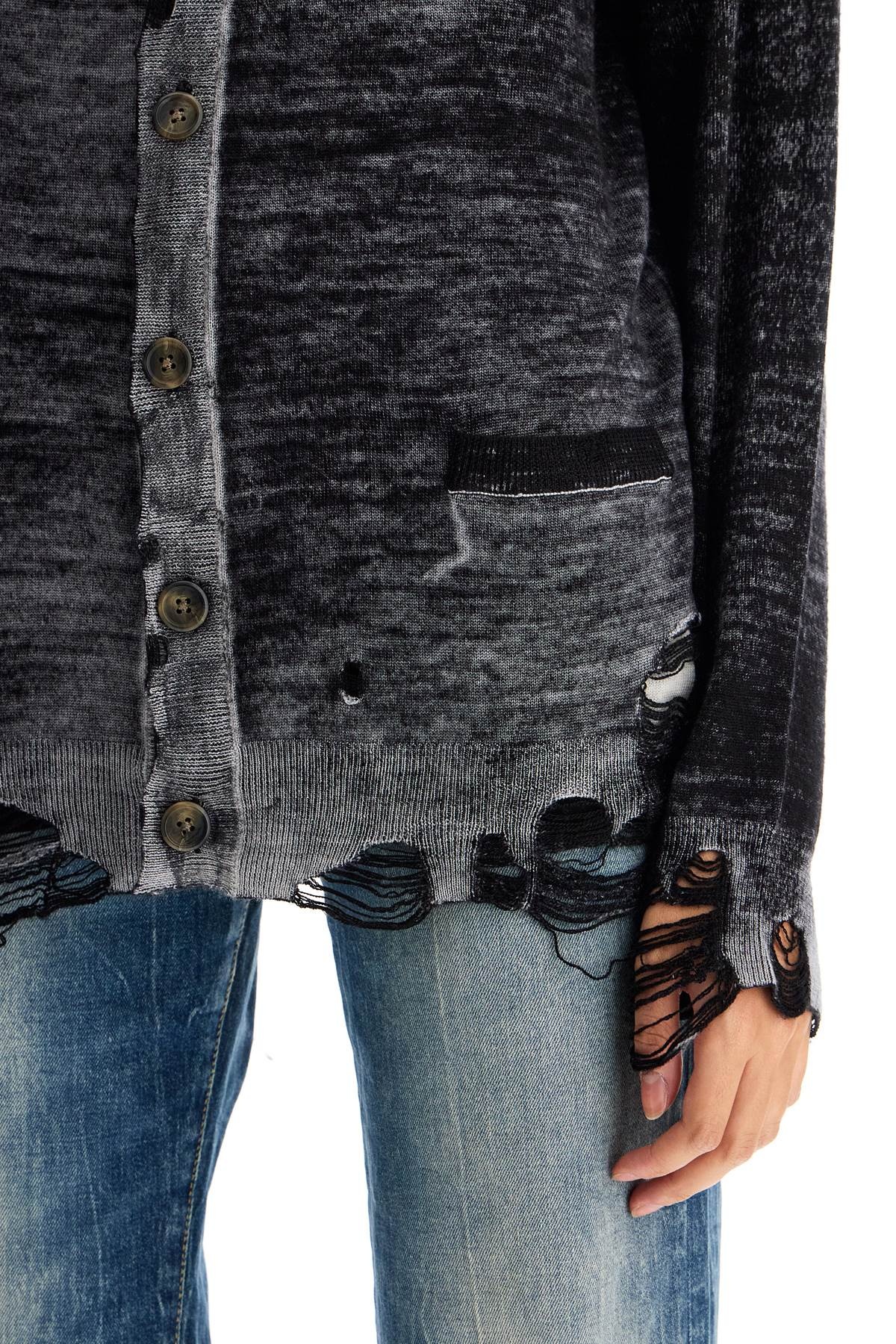 DISTRESSED DETAIL CARDIGAN WITH - 5