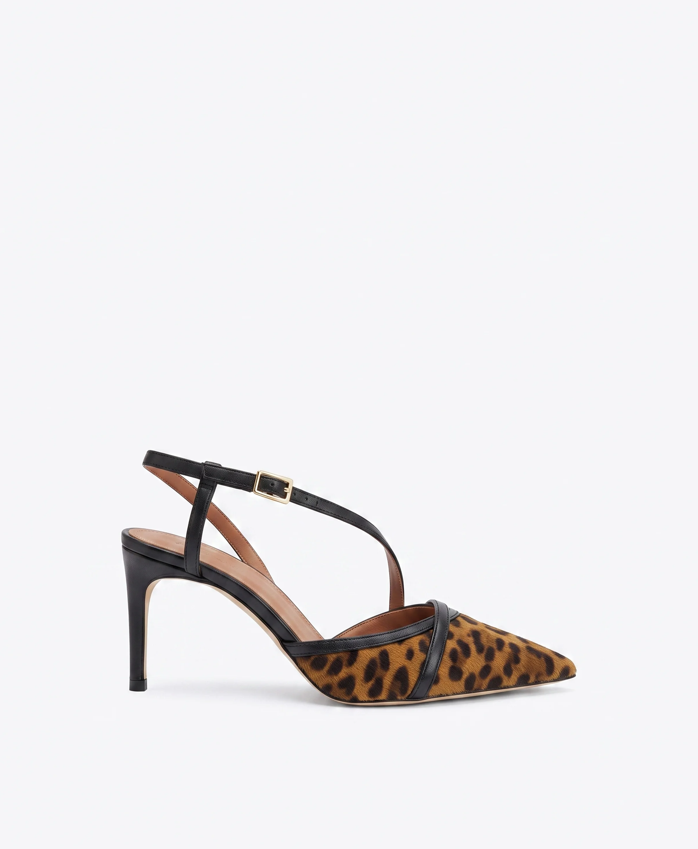 Valeria 70 Leopard-print Calf Hair Slingbacks - 1