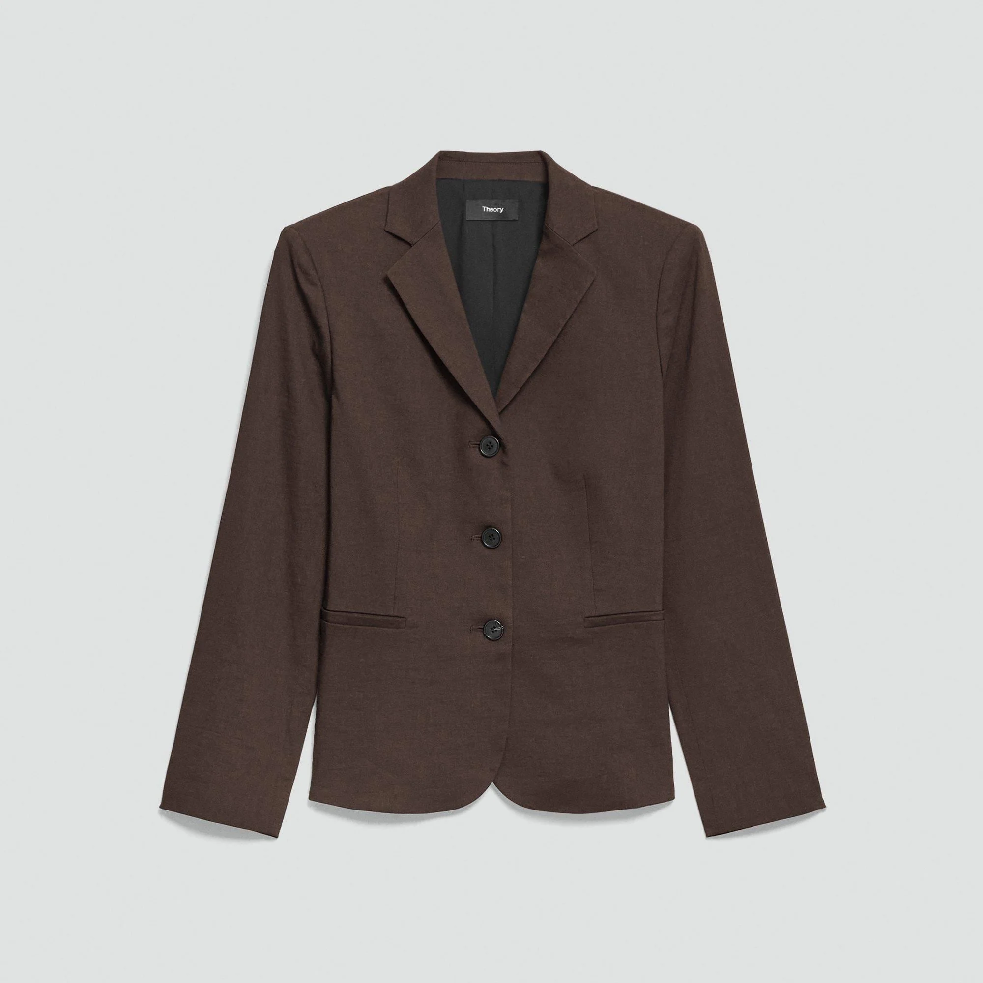 Shrunken Three-Button Blazer in Good Linen - 1