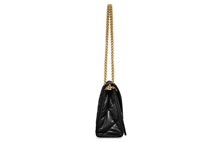 (WMNS) Balenciaga Crush Small Chain Bag Quilted 'Black' 716351210J11000 - 3