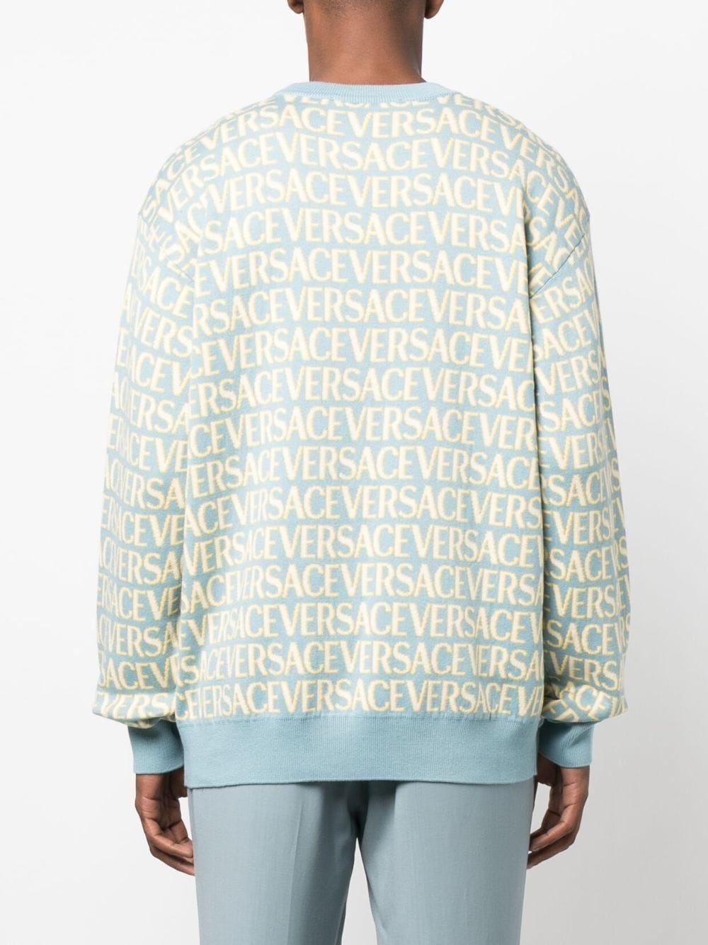 Versace Allover-jacquard cotton jumper - 4