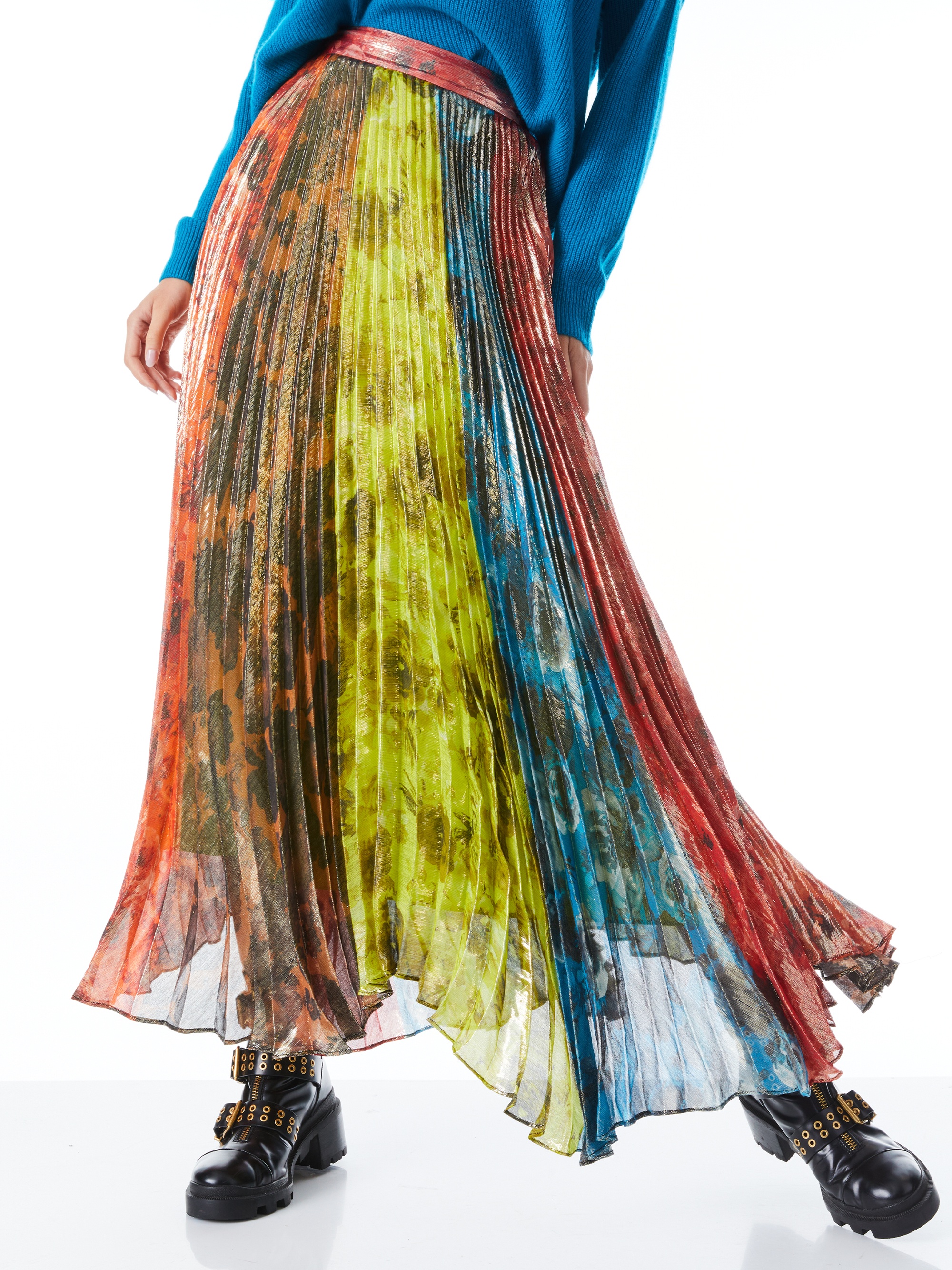 KATZ SUNBURST PLEATED MAXI SKIRT - 2